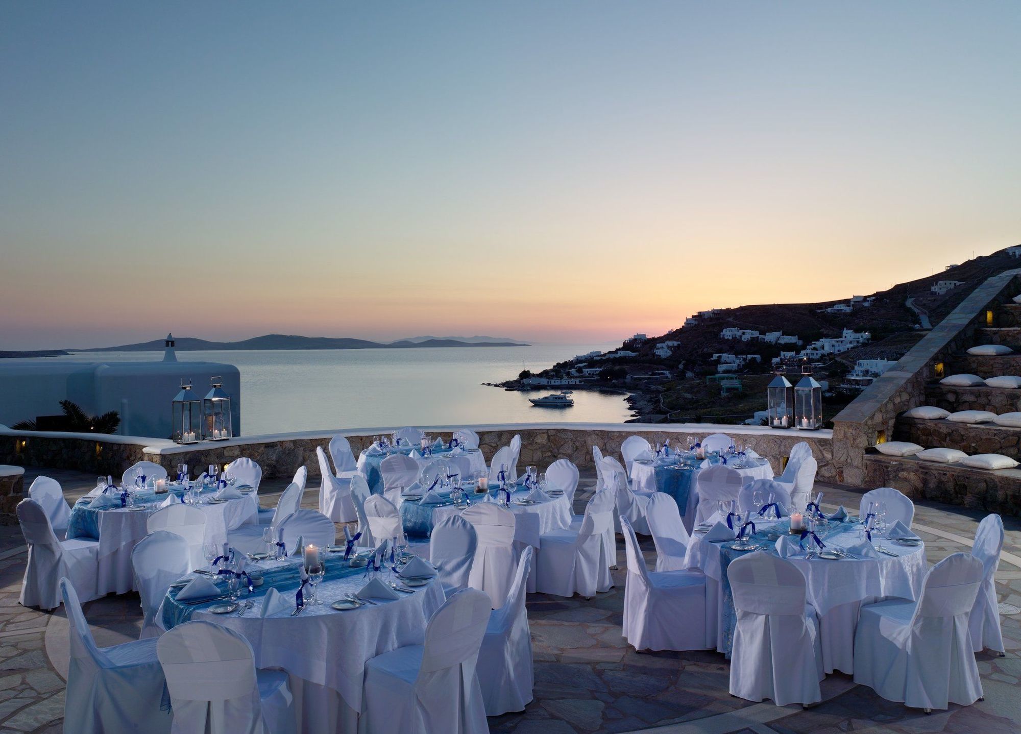 Mykonos Grand Hotel & Resort Agios Ioannis Diakoftis Étterem fotó